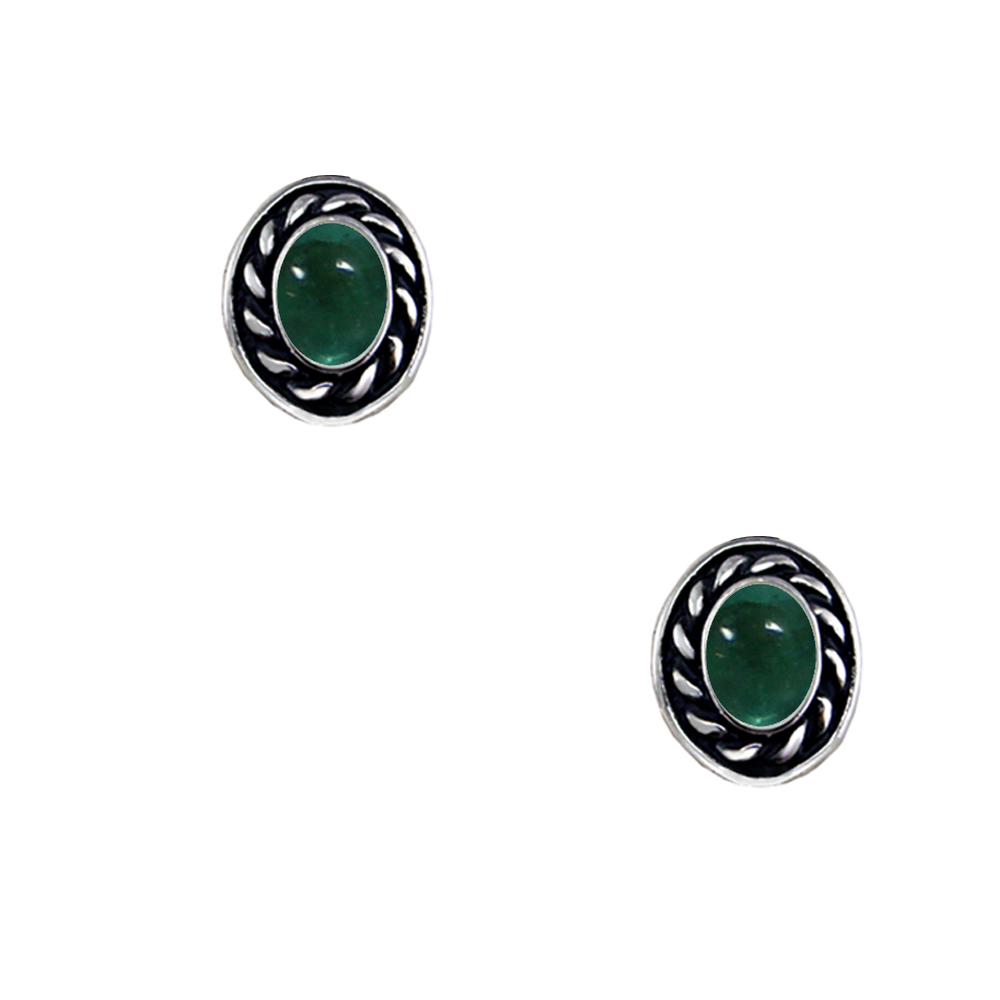 Sterling Silver Little Fluorite Post Stud Earrings